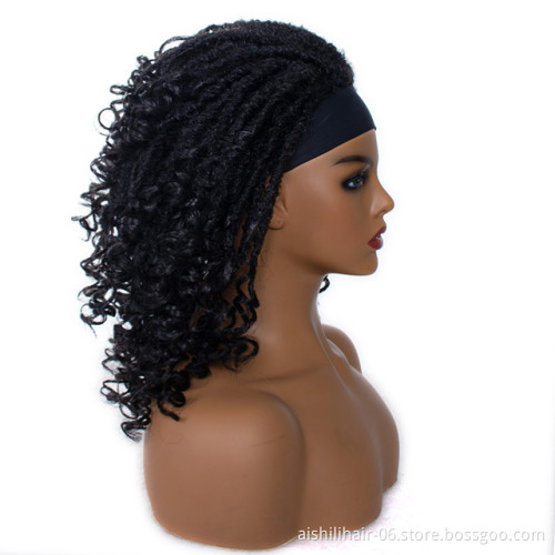 Passion twist barided headband wigs synthetic hair wigs vendors heat resistant wigs  for black women